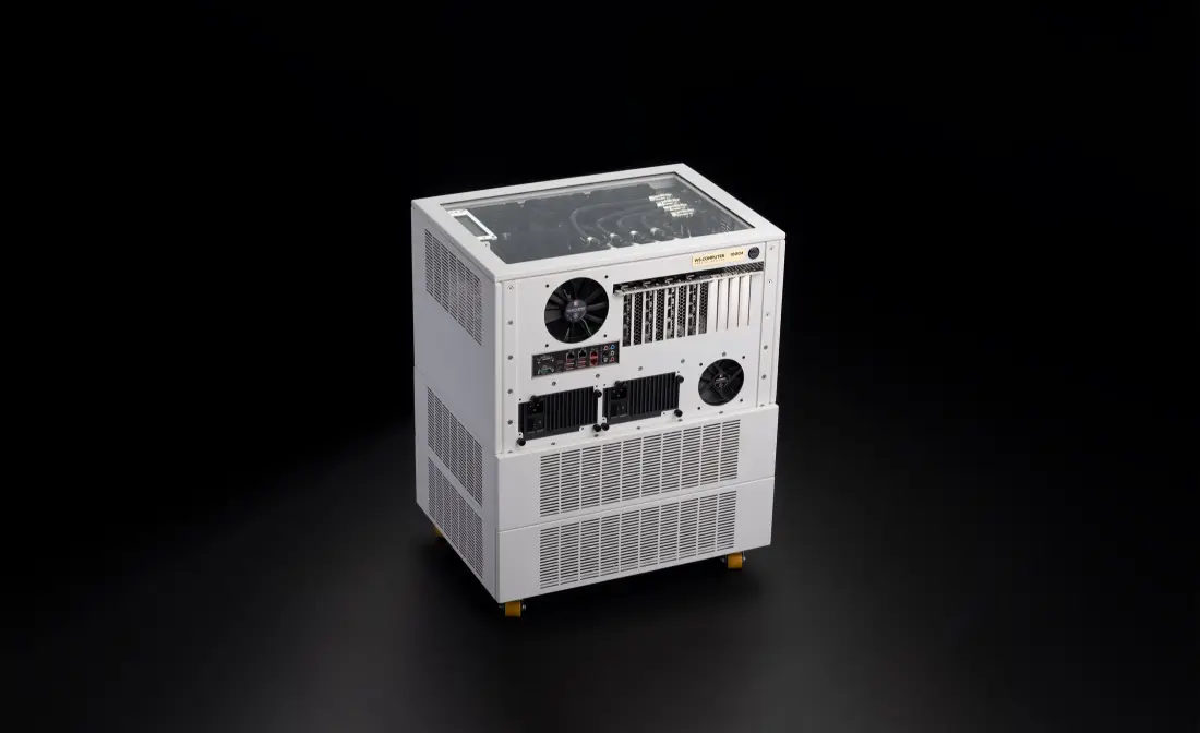 WS.COMPUTER № 10004 special edition — white multi-GPU tower workstation